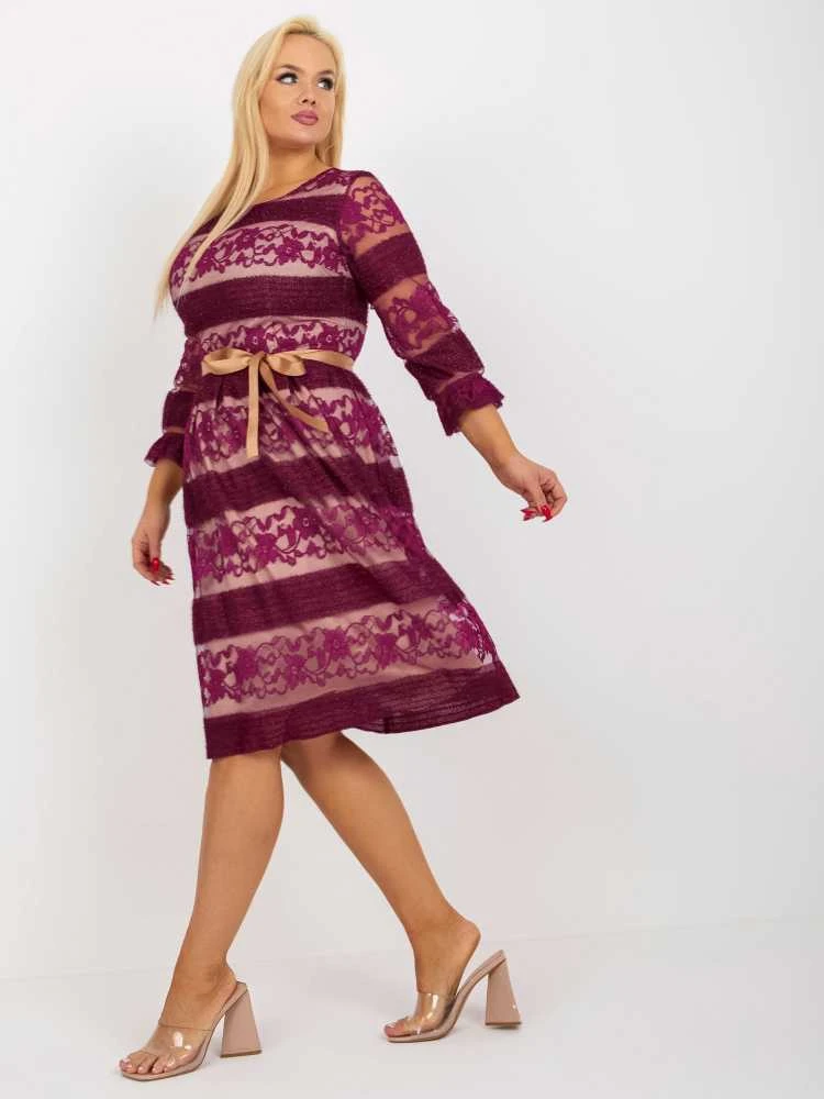 Lakerta Suknelė-LK-SK-507356.01-violetinė
