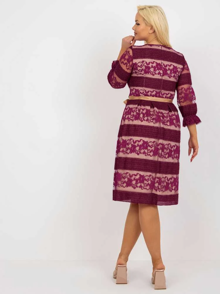 Lakerta Suknelė-LK-SK-507356.01-violetinė