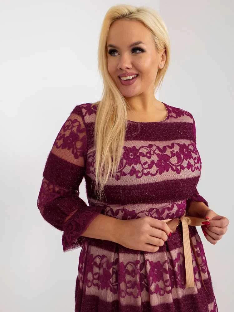 Lakerta Suknelė-LK-SK-507356.01-violetinė