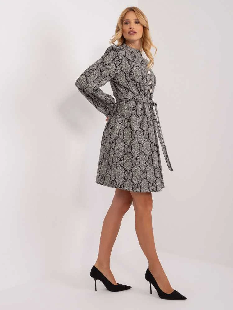 Lakerta Suknelė-LK-SK-509107.00X-pilka-juoda