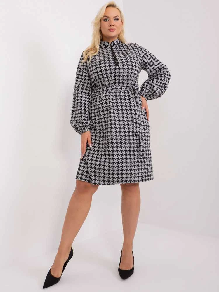 Lakerta Suknelė-LK-SK-509476.28P-pilka-juoda
