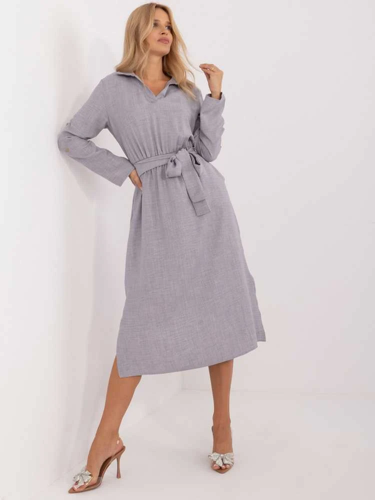 Lakerta Suknelė-LK-SK-509646.91-pilka