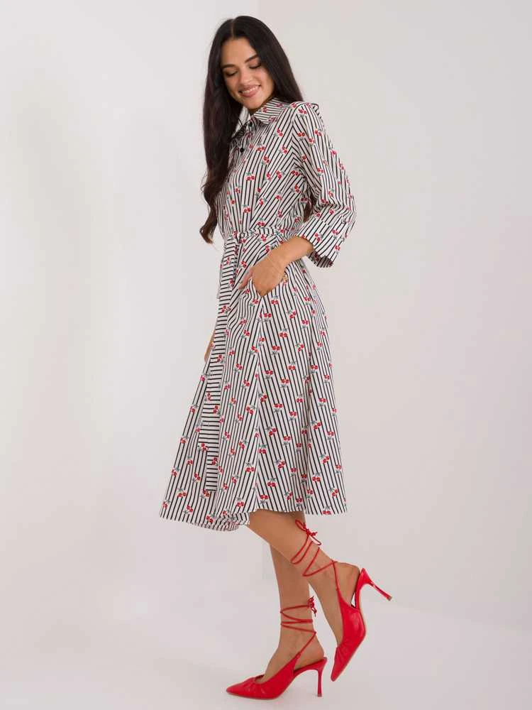 Lakerta Suknelė-LK-SK-509673-1,41X-balta-juoda