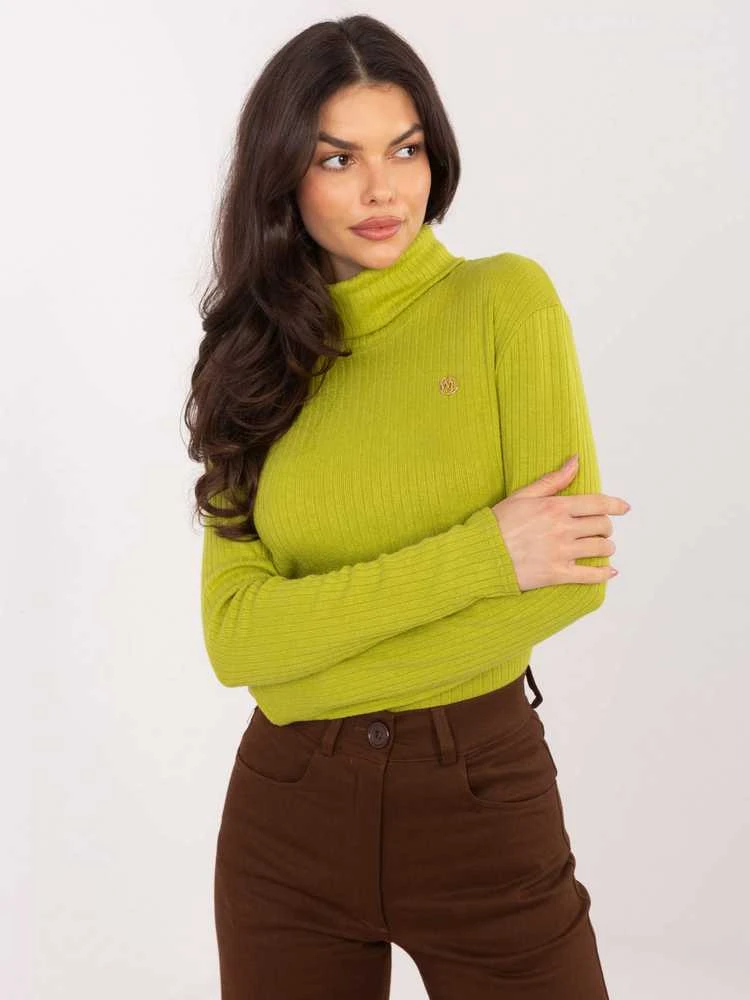 Lakerta Sweter-LK-SW-510184.01P-šviesiai žalia