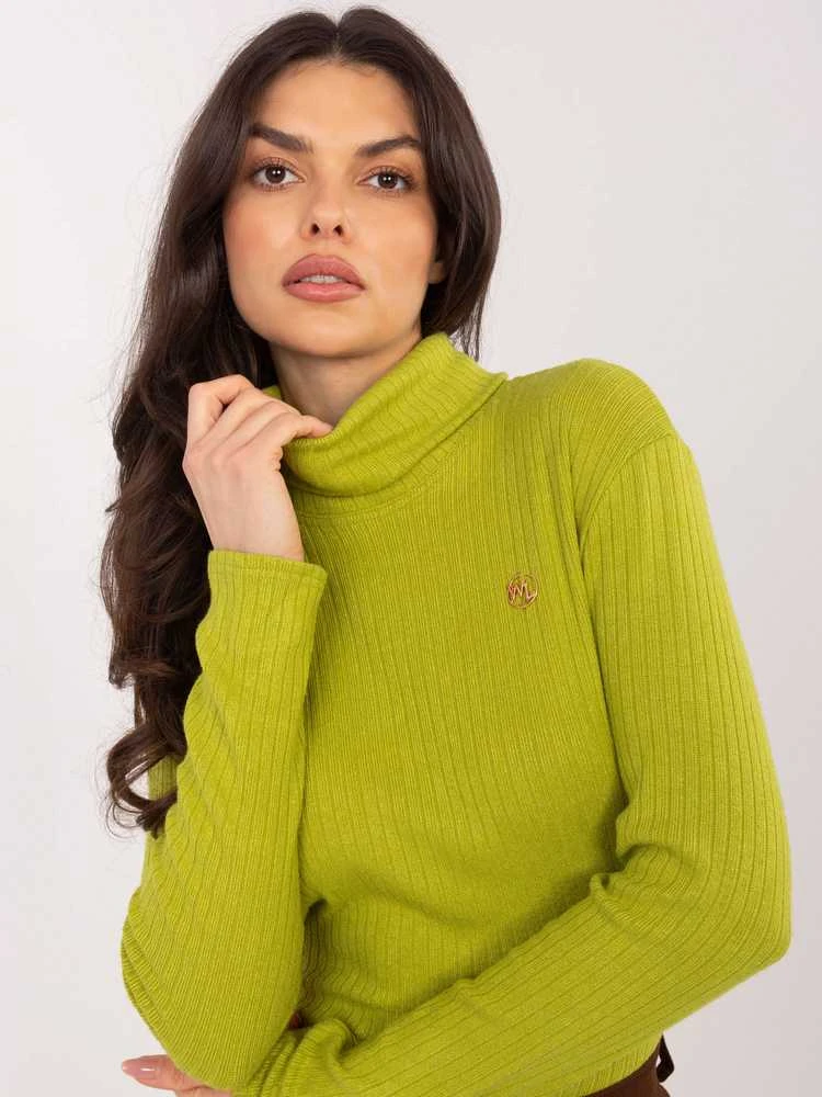Lakerta Sweter-LK-SW-510184.01P-šviesiai žalia