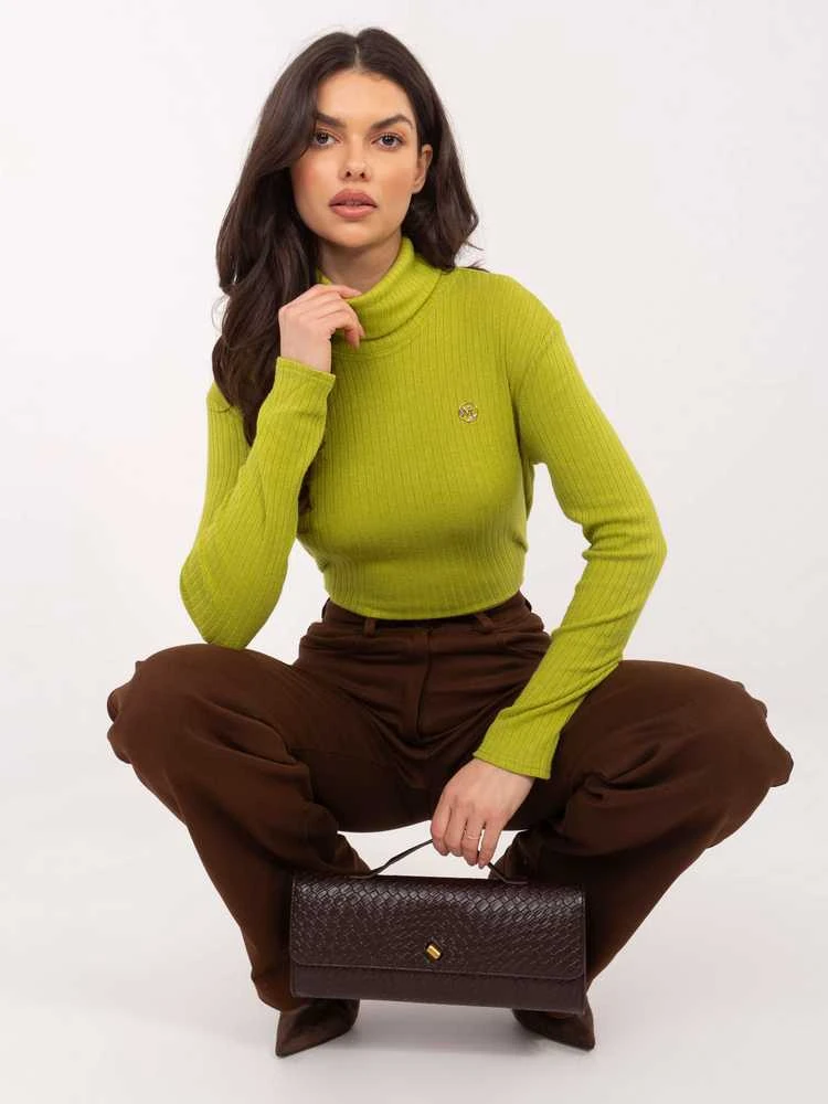 Lakerta Sweter-LK-SW-510184.01P-šviesiai žalia
