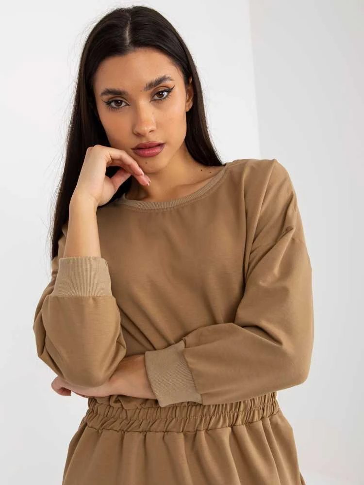Lily Rose Suknelė-EM-SK-HS-21-487.41-tamsiai smėlio spalvos