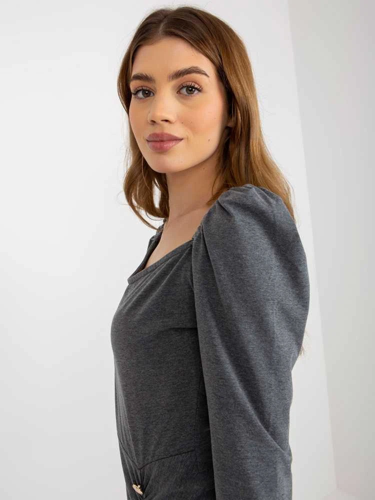 Lily Rose Suknelė-EM-SK-HW-20-317.08-tamsiai pilka