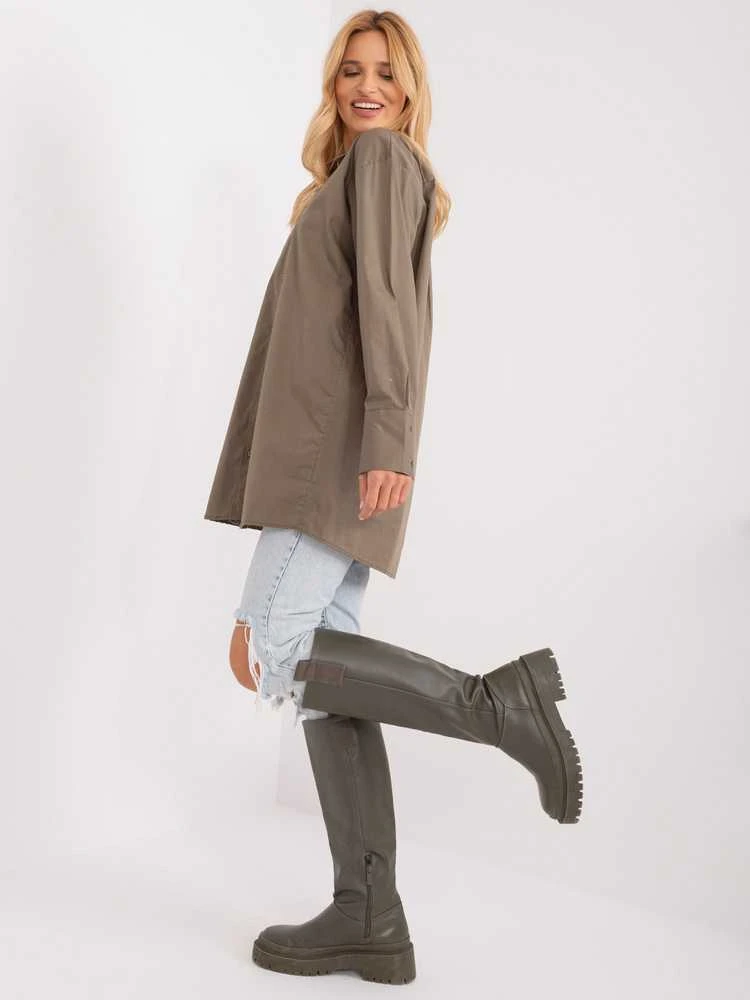 Lykoss Marškiniai-BA-KS-0378.60-khaki