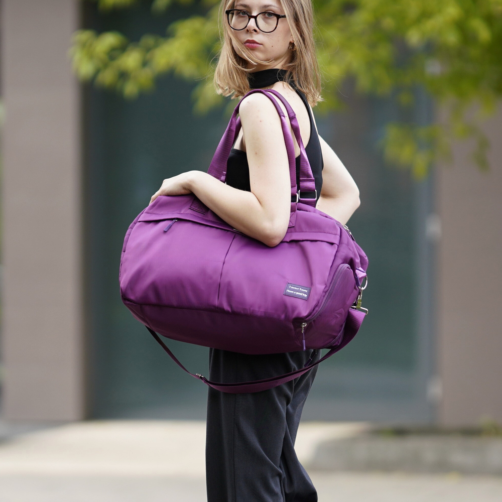 Materiałowa torba podróżna Solier SM04 VEA Violetinis