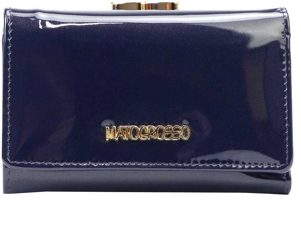 Natūralios odos moteriška piniginė Mato Grosso 0579-32 RFID – tamsiai mėlyna