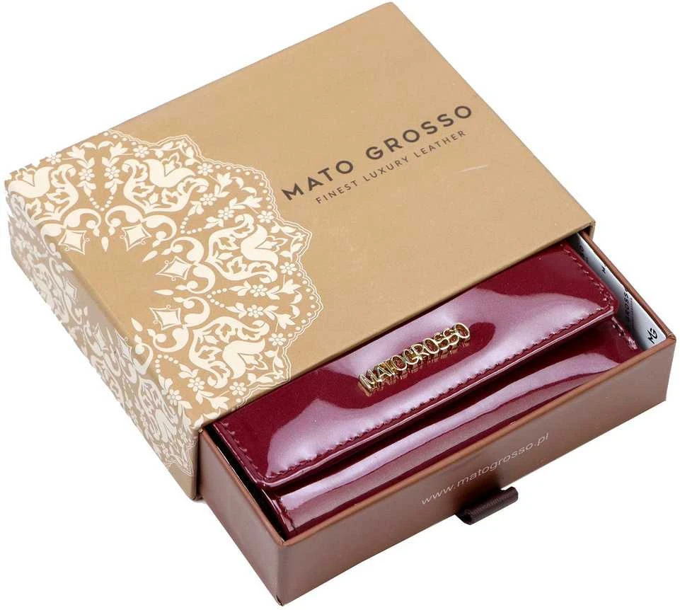 Natūralios odos moteriška piniginė Mato Grosso 0579-57 RFID – bordo