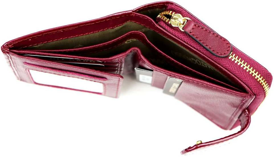 Natūralios odos moteriška piniginė Mato Grosso 0820-57 RFID – bordo