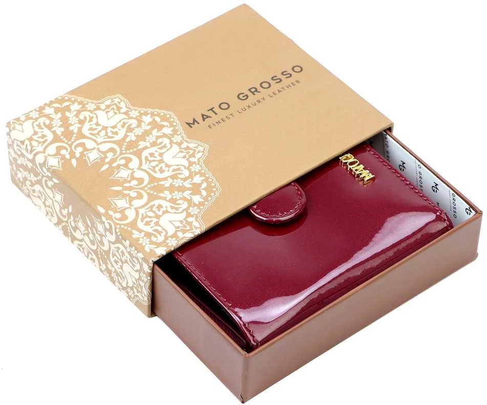 Natūralios odos moteriška piniginė Mato Grosso 0820-57 RFID – bordo