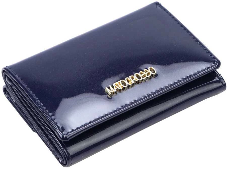 Natūralios lakuotos odos moteriška piniginė Mato Grosso 0900-32 RFID – tamsiai mėlyna