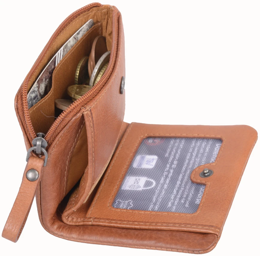 Maža piniginė moterims AVANCO 499-48-07 RFID - Ruda