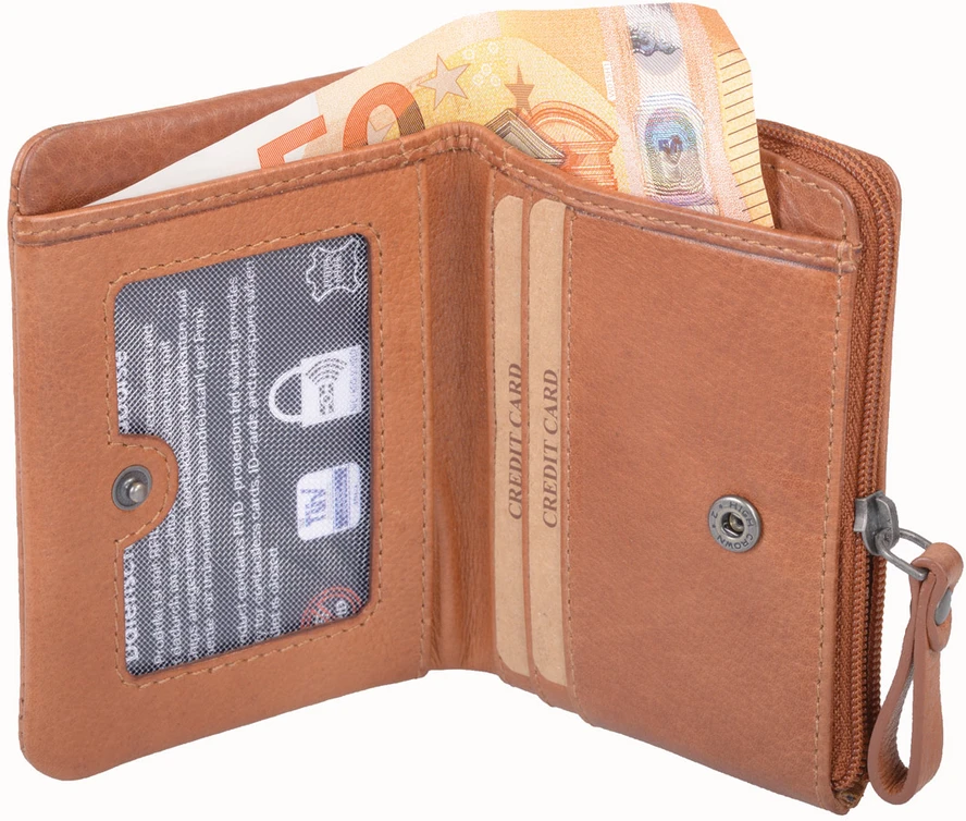 Maža piniginė moterims AVANCO 499-48-07 RFID - Ruda