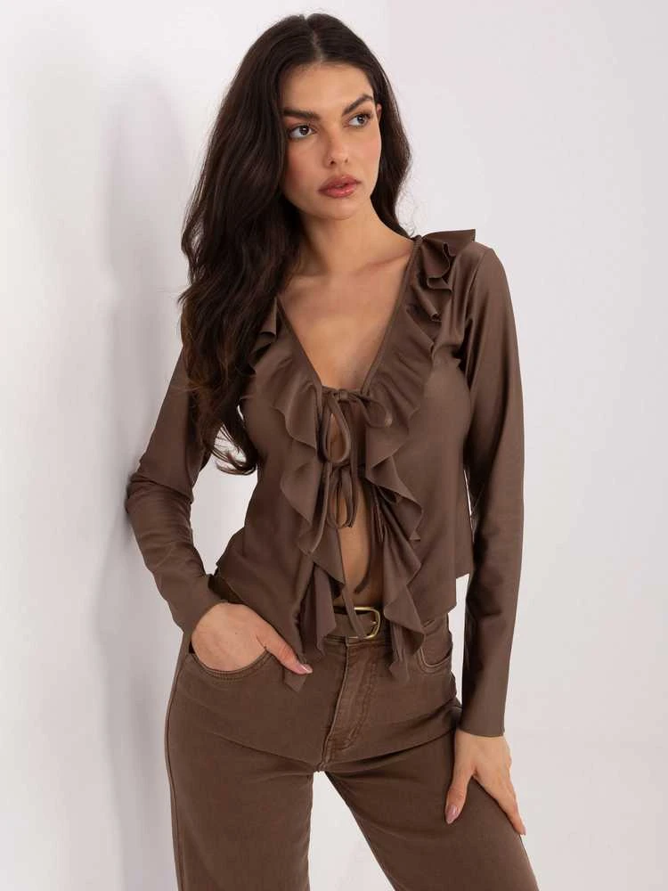 Moda Bluzka-IT-BZ-21837.00-ruda