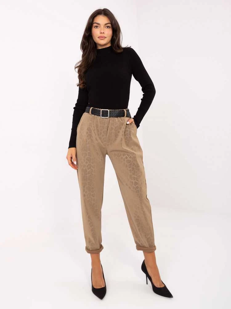 Moda Kelnės-IT-SP-242976.29P-camelowy