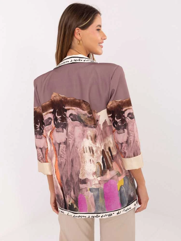 Moda Švarkas moterims -IT-MA-18525.80-ciemny bezowy