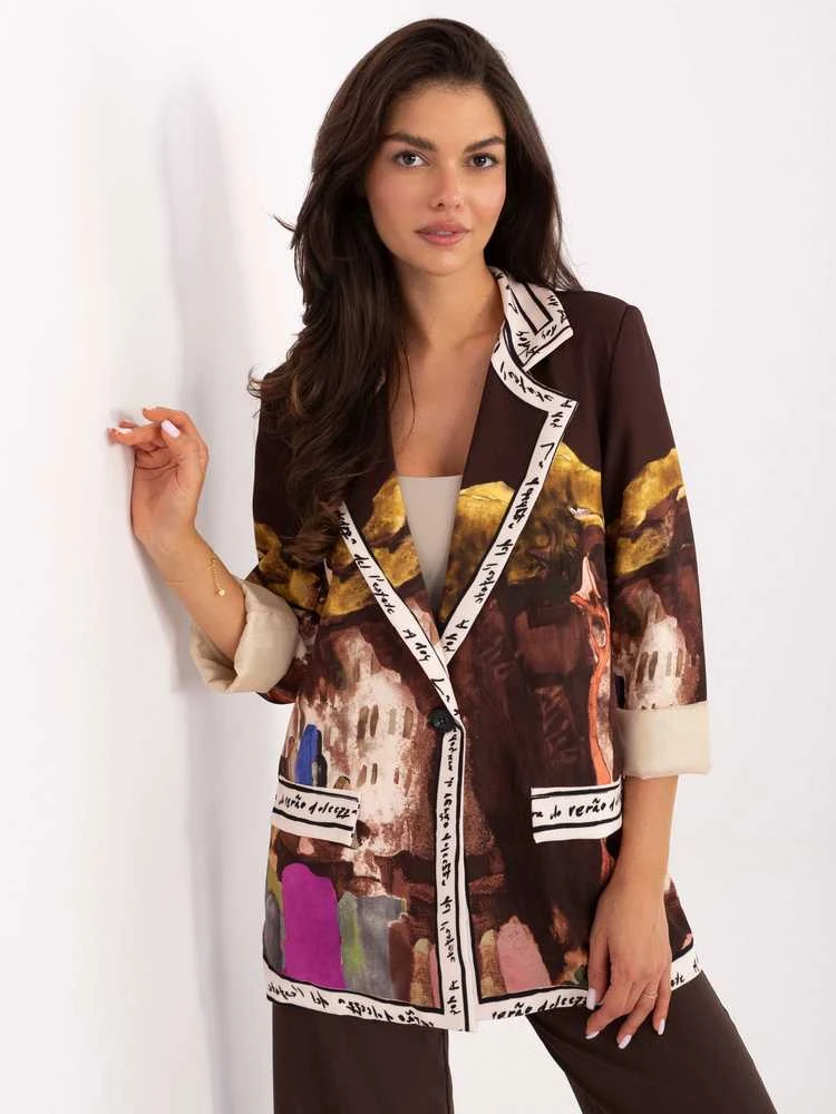 Moda Švarkas moterims IT-MA-18525.80-ruda