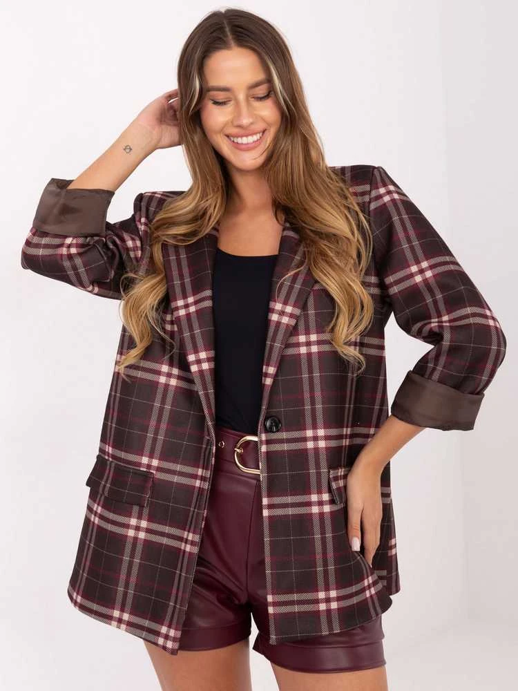 Moda Švarkas moterims -IT-MA-21739.16P-ruda