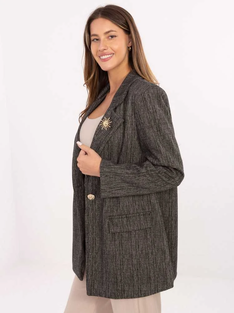 Moda Švarkas moterims -IT-MA-FL8315.02P-ciemny pilka