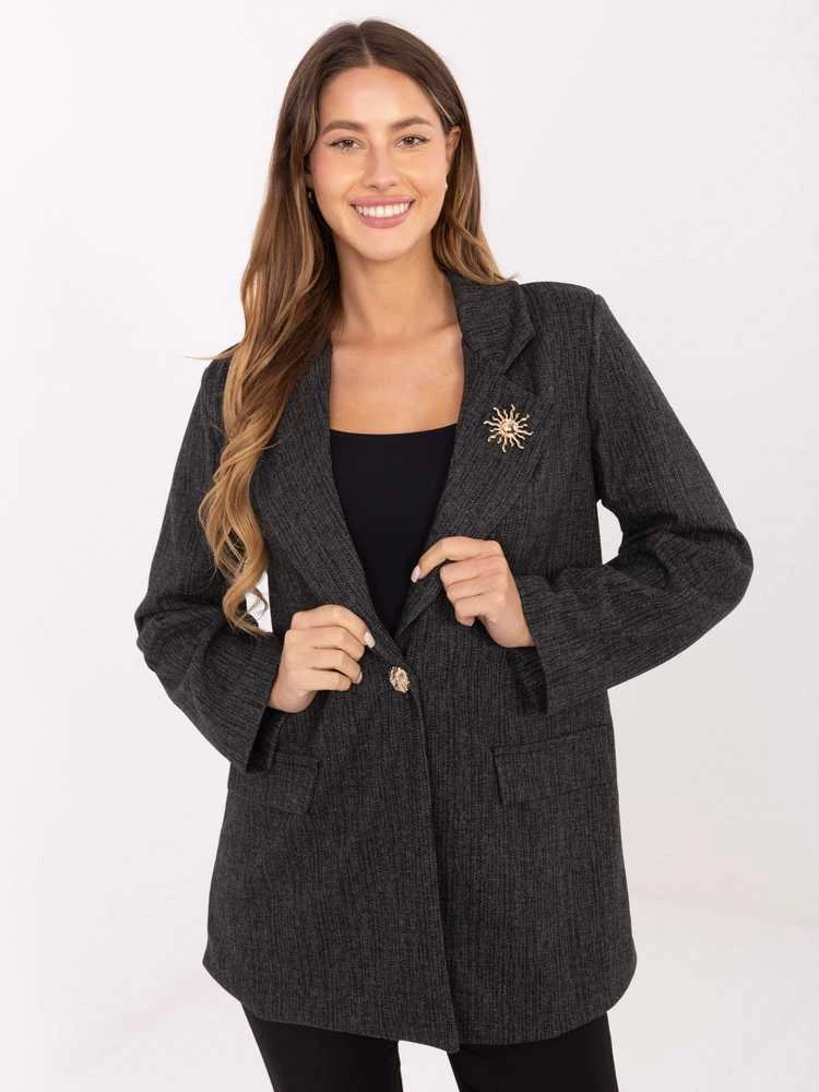 Moda Švarkas moterims IT-MA-FL8315.02P-grafito