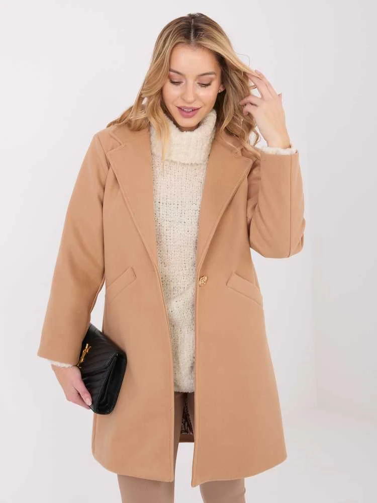 Moda Paltas moterims IT-PL-20238.23-camelowy