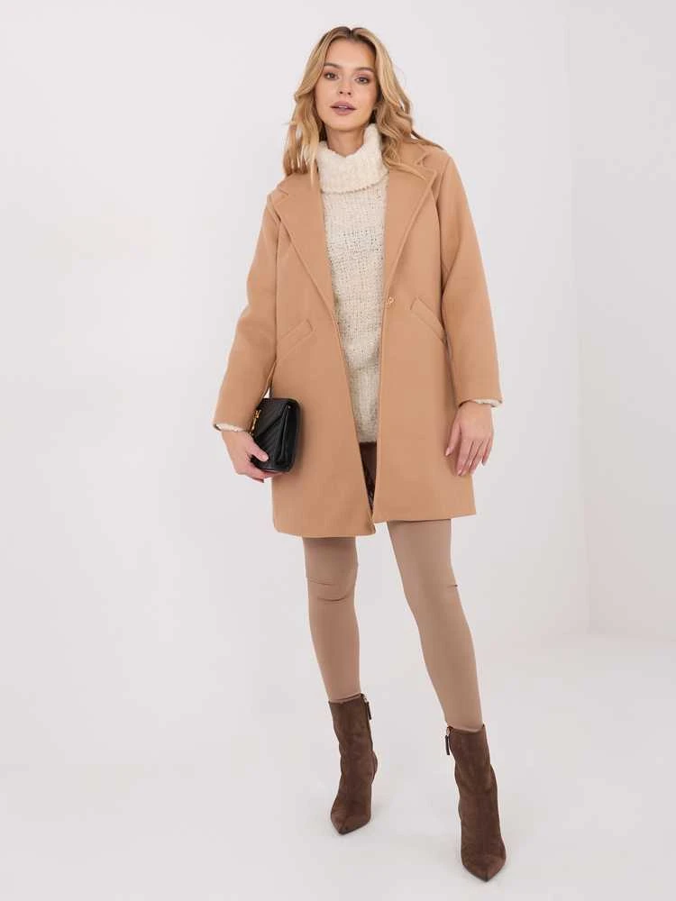 Moda Paltas moterims IT-PL-20238.23-camelowy
