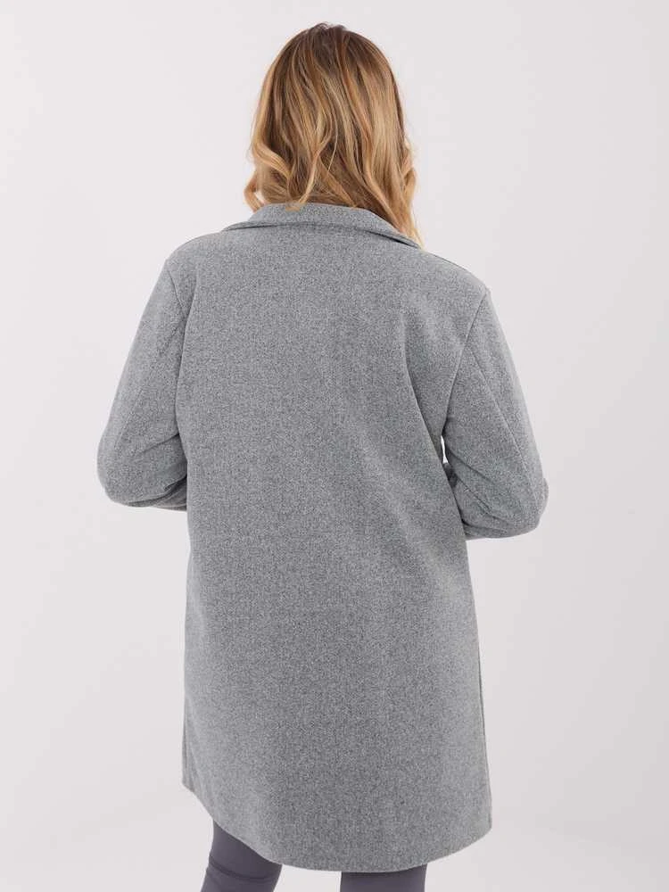 Moda Paltas moterims -IT-PL-20238.23-ciemny pilka