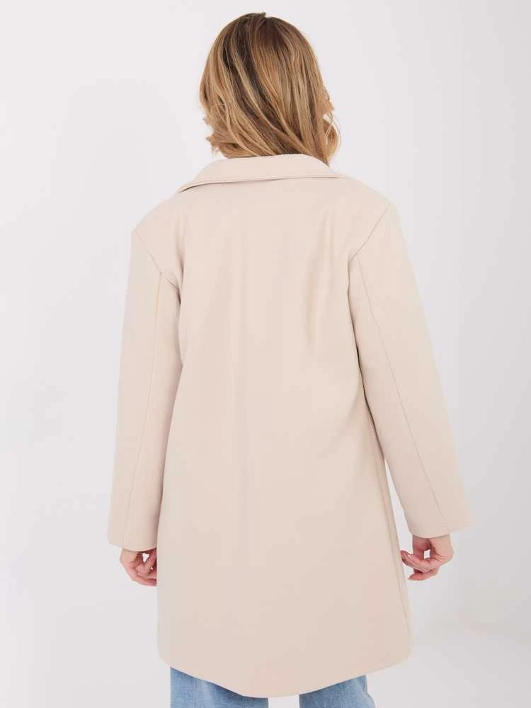 Moda Paltas moterims -IT-PL-20238.23-jasny smėlio spalva