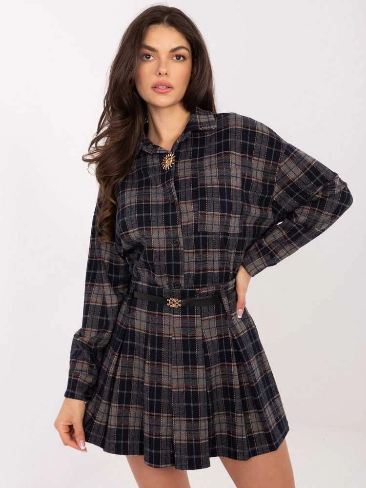 Moda Spódnica-IT-SD-GT560109.18P-tamsiai mėlyna