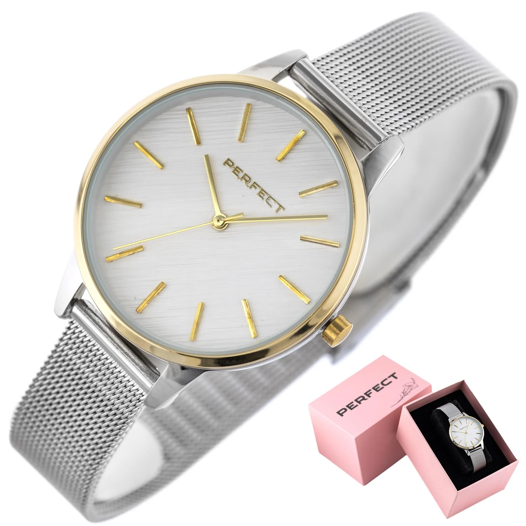 Laikrodis moterims PERFECT F374-02 (zp527b) + dėžutė