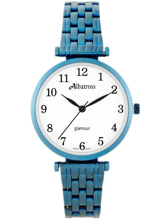MOTERIŠKAS LAIKRODIS ALBATROSS Glamour ABBB97 (za537d) mėlynas/baltas