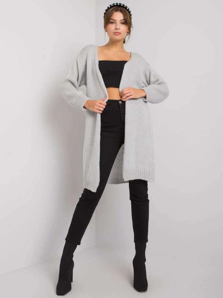 Och Bella Kardiganas moterims -TW-SW-BI-2270.22X-pilka