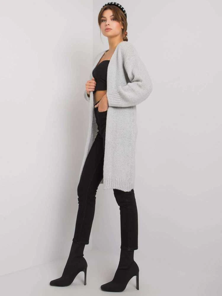 Och Bella Kardiganas moterims -TW-SW-BI-2270.22X-pilka