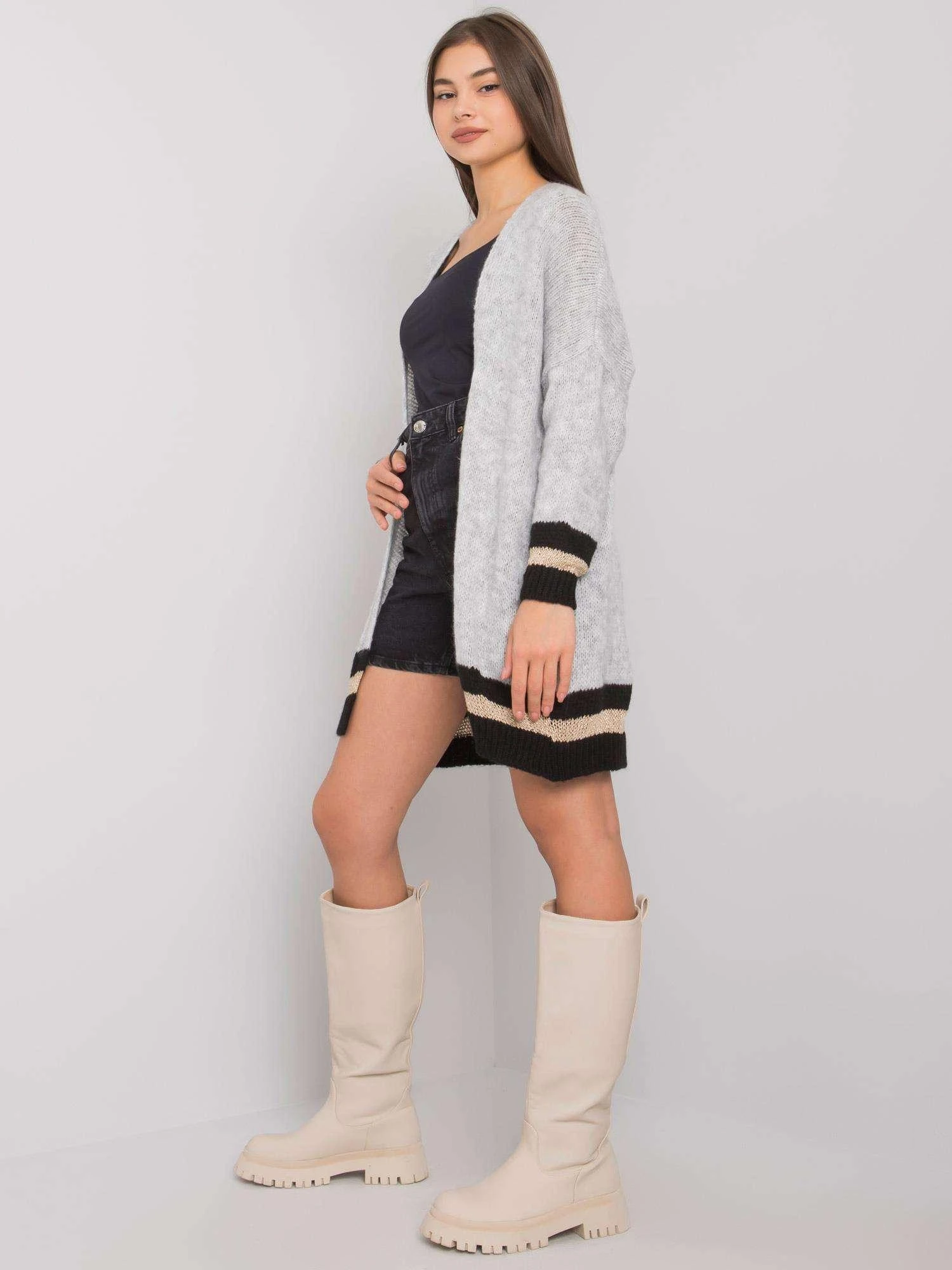 Och Bella Kardiganas-TW-SW-BI-A21768.21-pilka