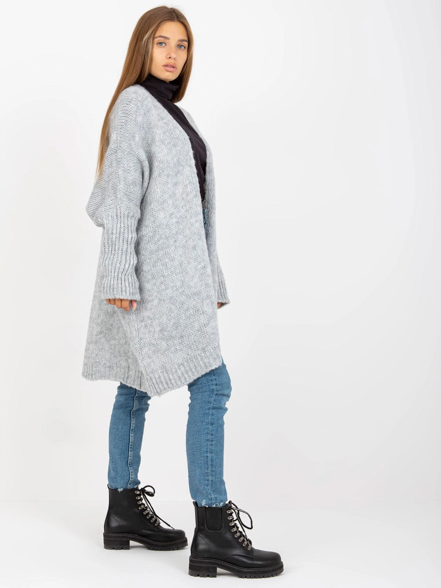 Och Bella Kardiganas moterims -TW-SW-BI-M2201.87-pilka