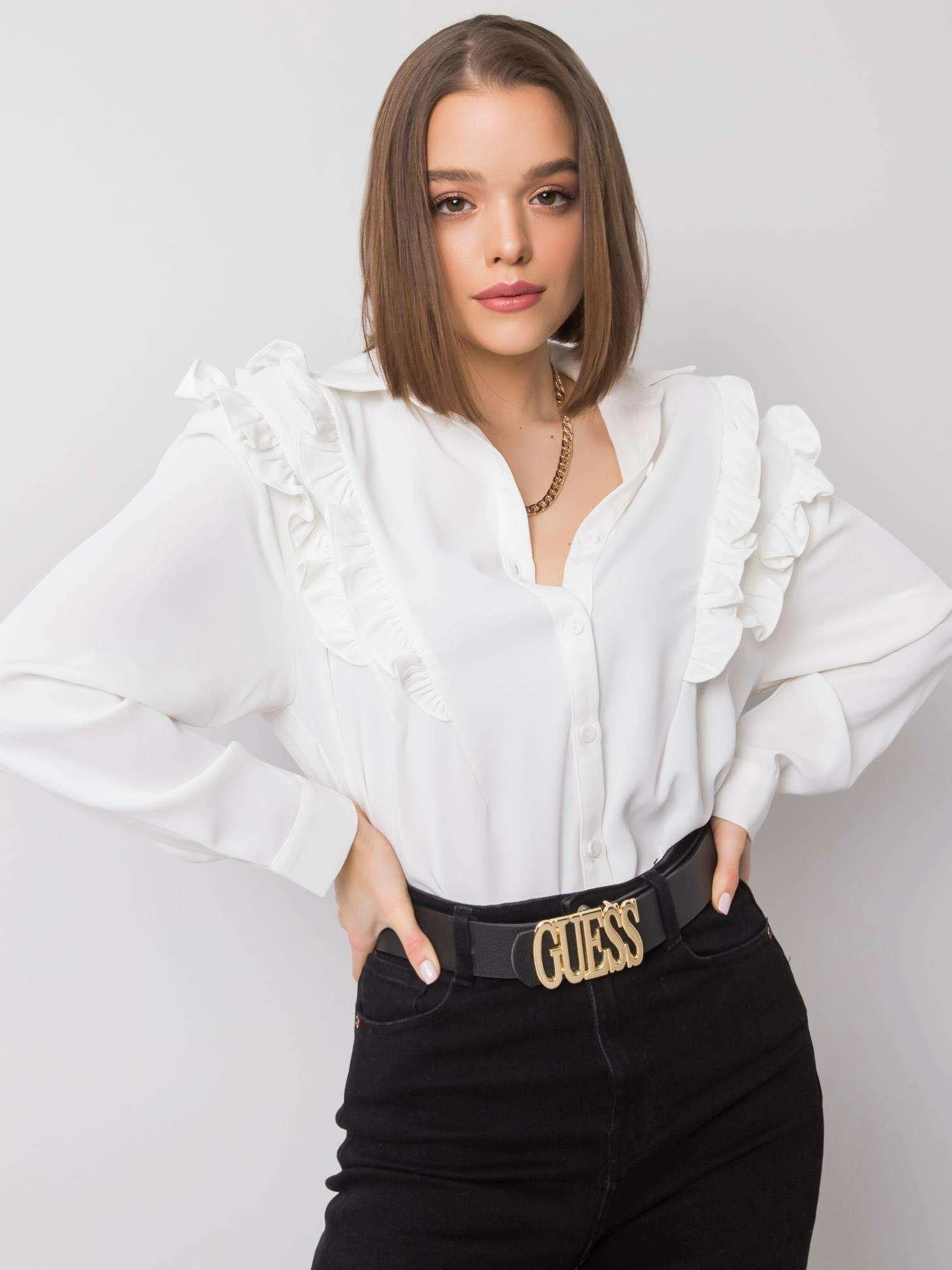 Och Bella Marškiniai-TW-KS-BP-5095.20-ekru
