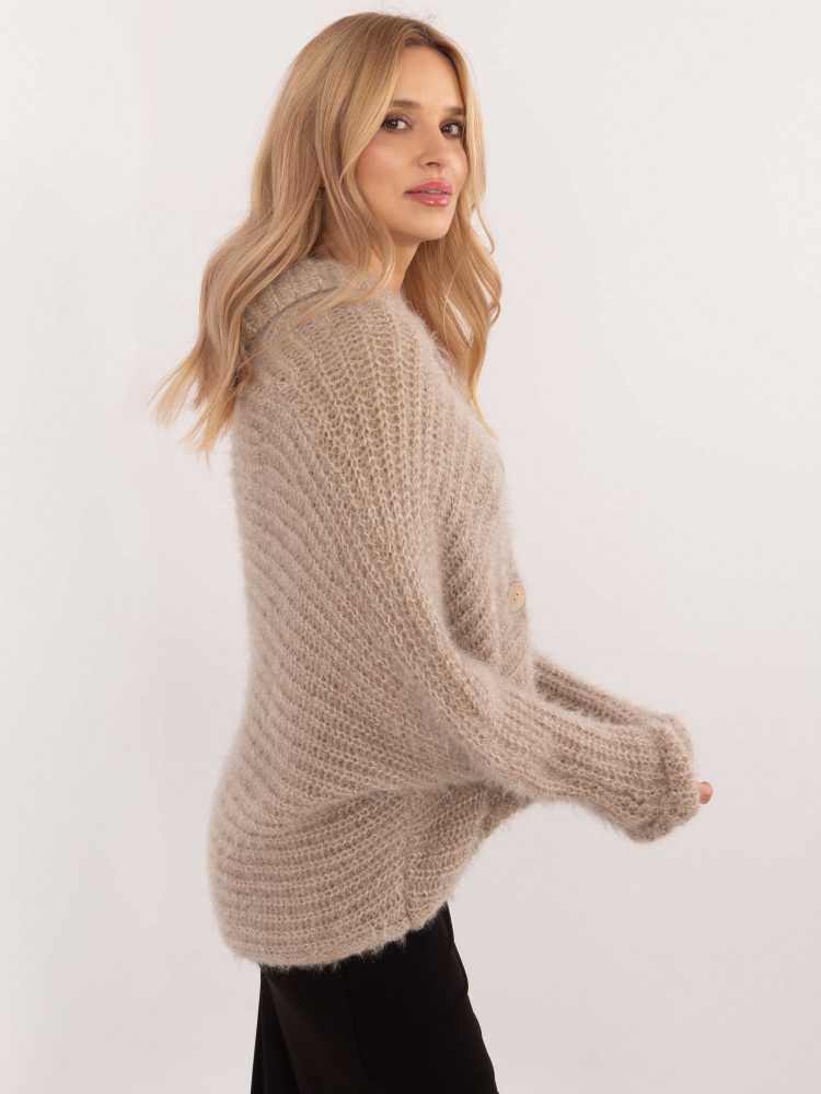 Och Bella Megztinis-TW-SW-BI-25002.88P-smėlio spalvos