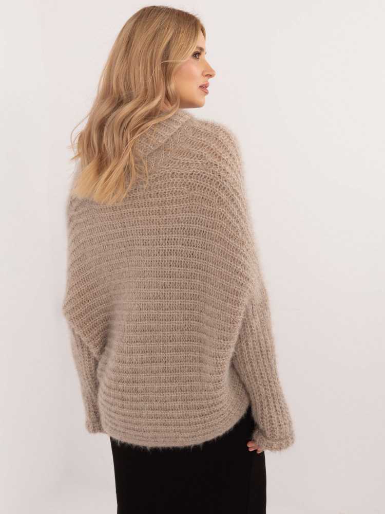 Och Bella Megztinis-TW-SW-BI-25002.88P-smėlio spalvos