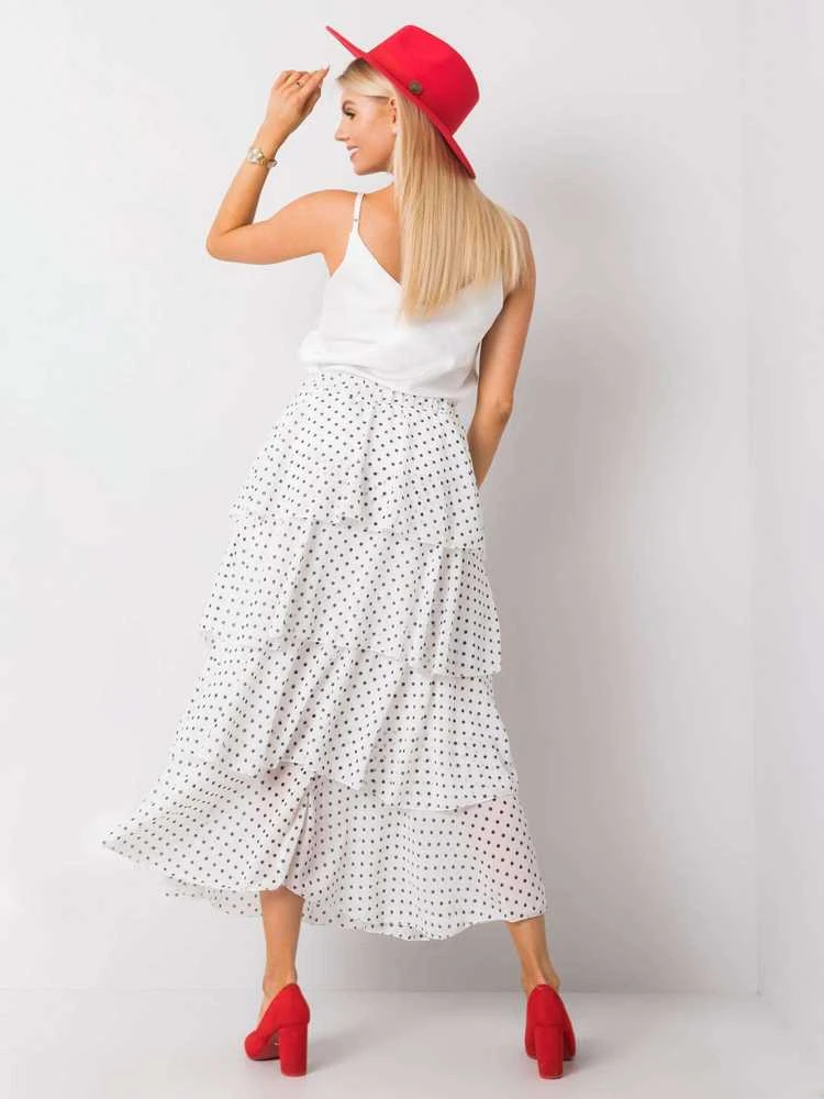Och Bella Spódnica-TW-SD-BI-0725.99-balta-juoda