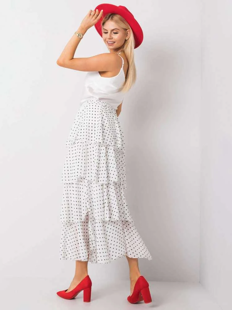 Och Bella Spódnica-TW-SD-BI-0725.99-balta-juoda