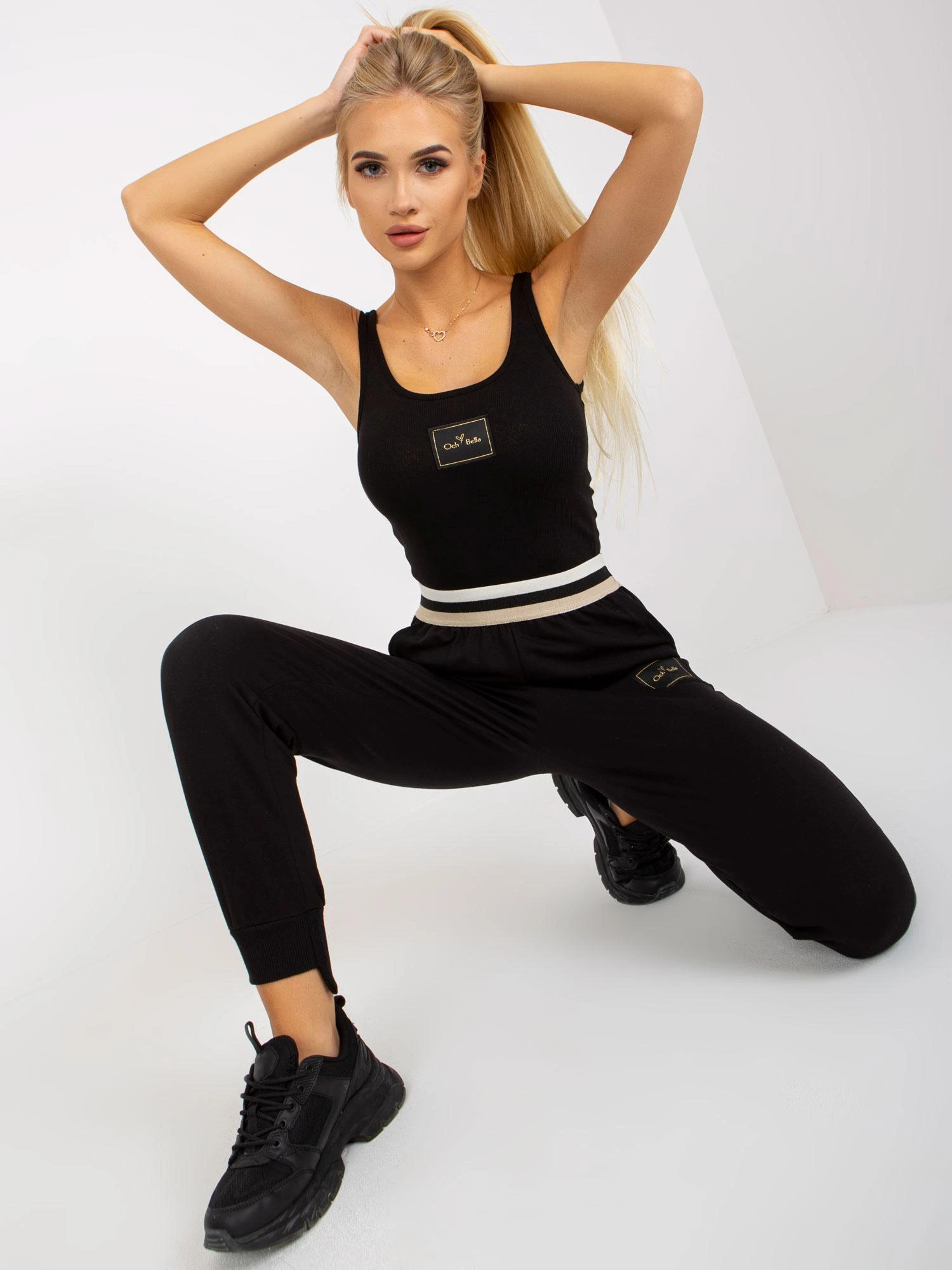 Och Bella Sportinės kelnės-TW-DR-OB030.57-juodos