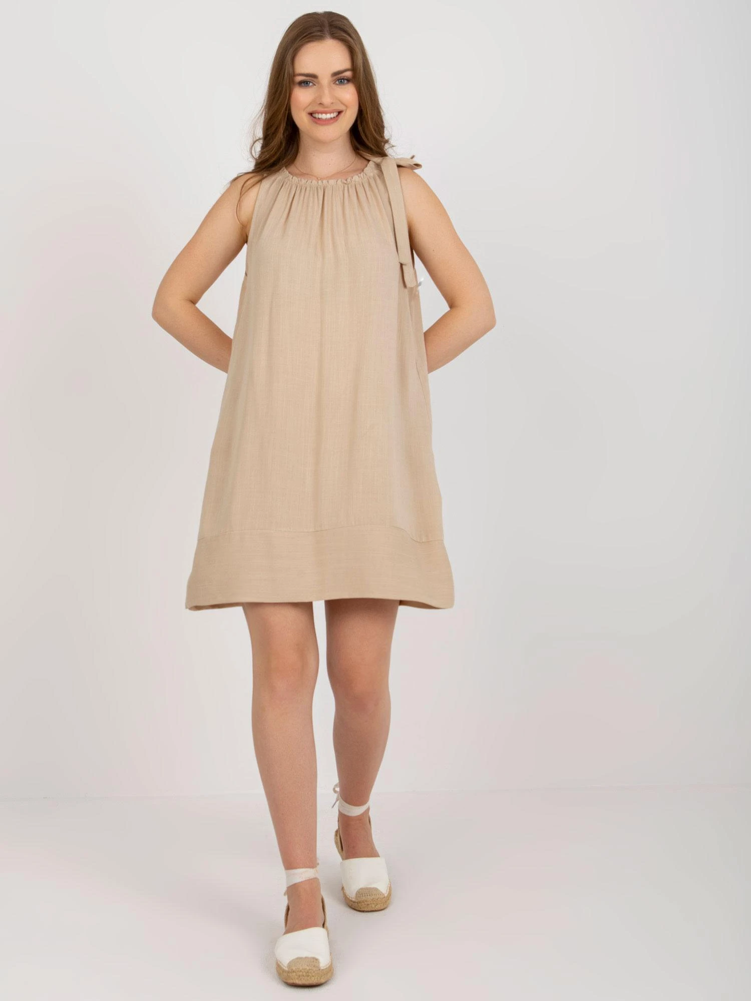 Och Bella Suknelė-TW-SK-BI-89923.29-smėlio spalvos