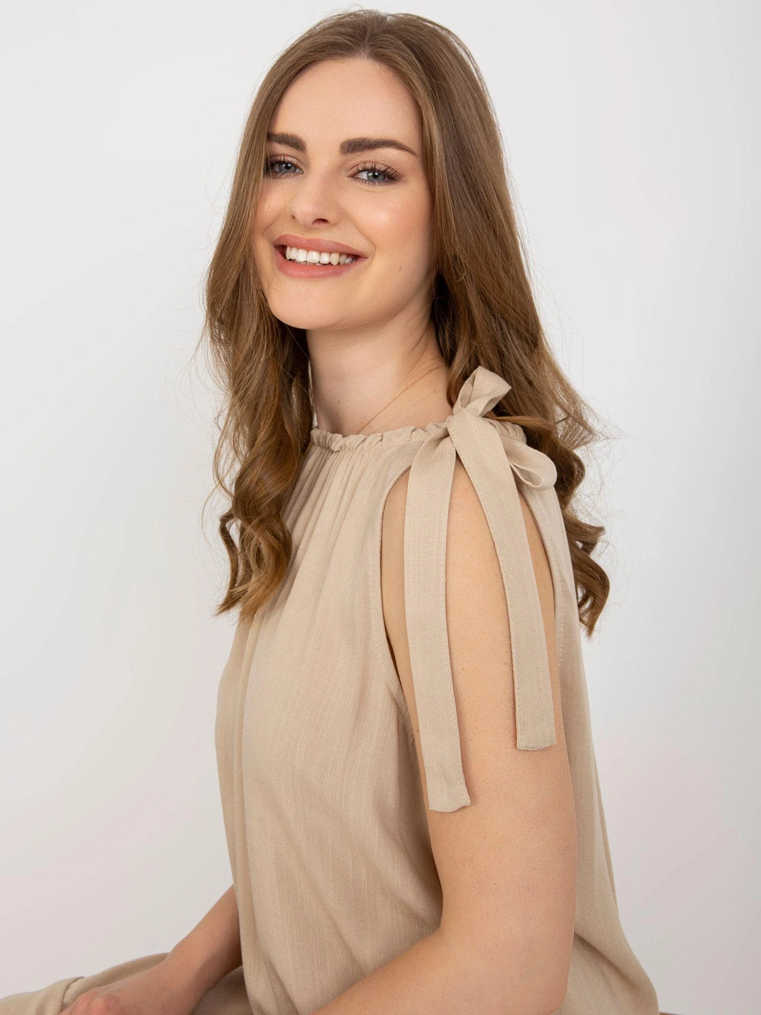 Och Bella Suknelė-TW-SK-BI-89923.29-smėlio spalvos