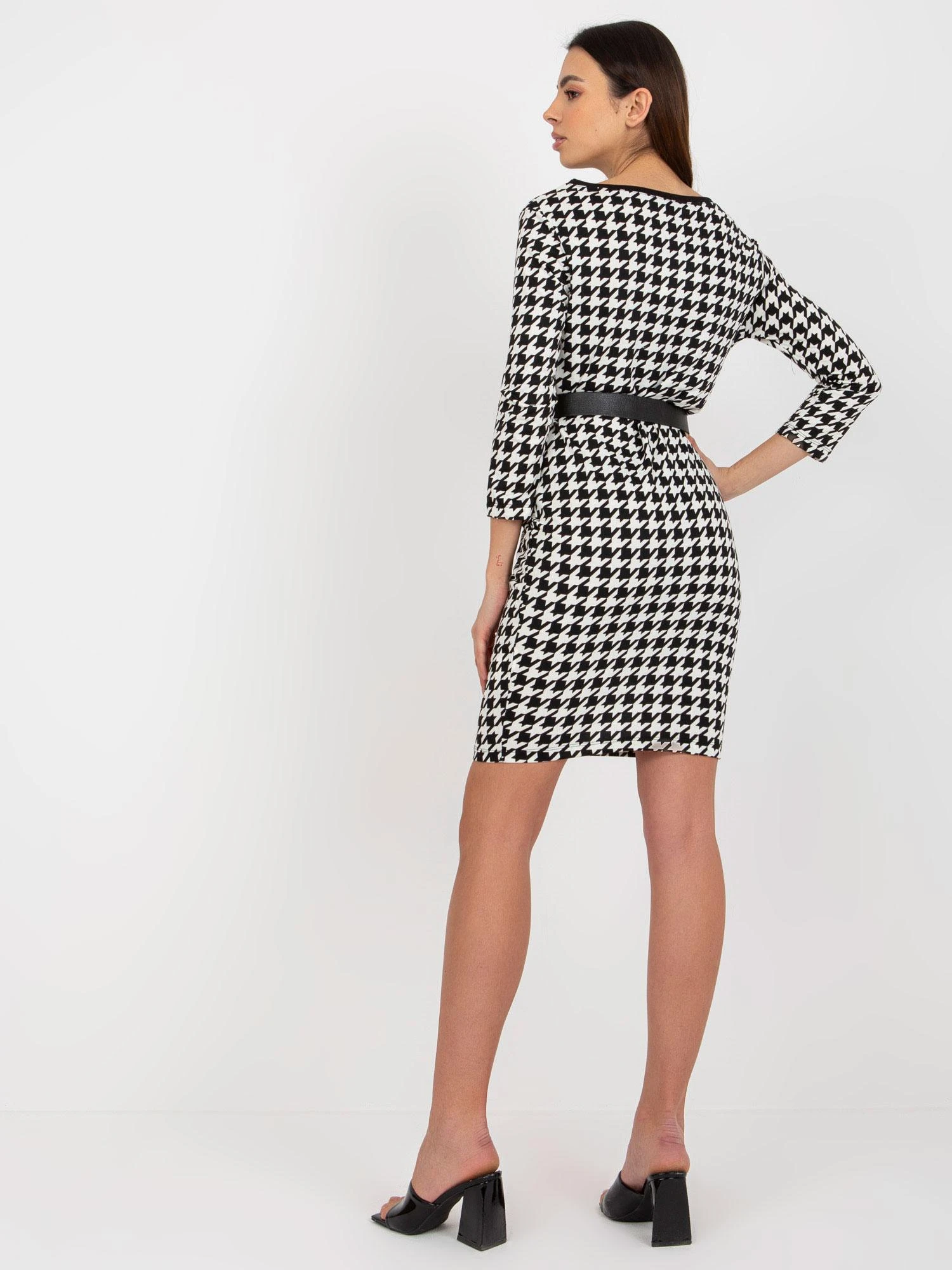 Och Bella Suknelė-TW-SK-BL-1007.32P-juoda ir balta