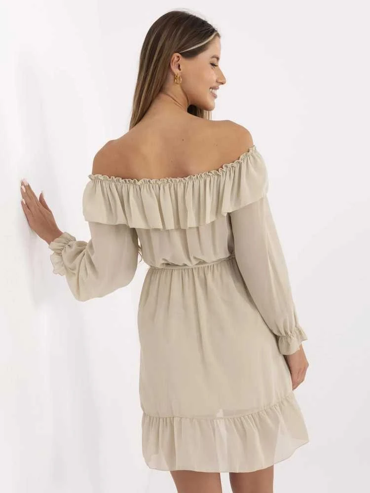 Och Bella Suknelė-TW-SK-BI-1203.72P-šviesiai smėlio spalvos