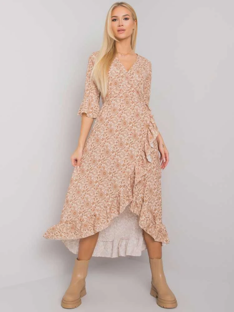 Och Bella Suknelė-TW-SK-BI-24502-3,46P-smėlio spalvos